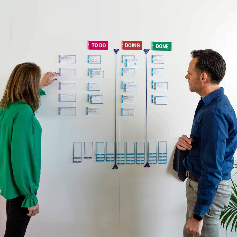 PATboard Scrum Board and Kanban Board - Basic Toolset Magnetic â€“ Agile Magnetic Cards and Kanban & Scrum Tools â€“ Reusable Magnets Scrum Board kit - for Office whiteboards and Metal Surfaces - Image 5